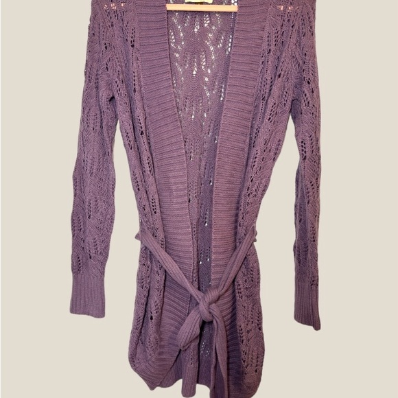 COPY - Crochet Belted long cardigan - Picture 4 of 5